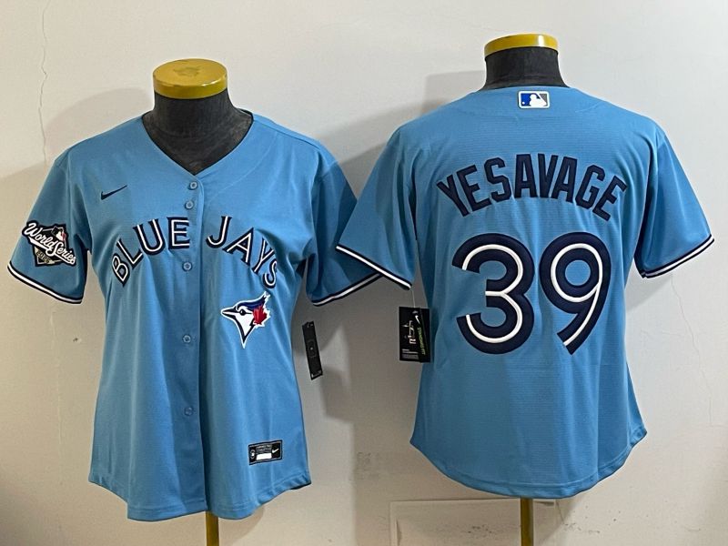 Women 2025 Toronto Blue Jays #39 Yesavage Light blue Game Nike MLB Jersey style 003